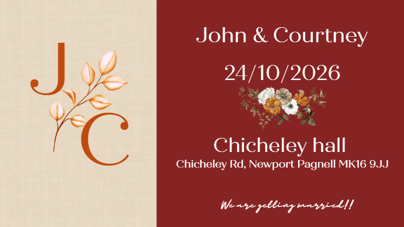 John & Courtney Wedding Invitation